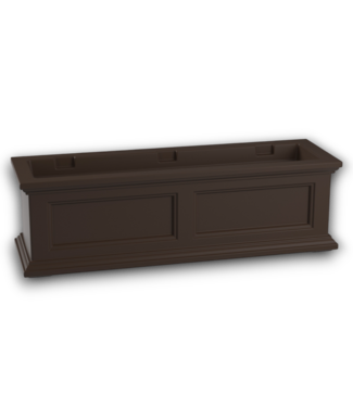 Bud's Warehouse 55168 Rectangle Espresso Plastic Outdoor Self Watering Window Box 60'w