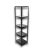 Bud's Warehouse 55195 Black 3-tier Glass Shelving Unit