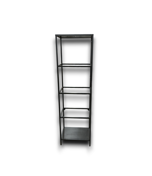 Bud's Warehouse 55195 Black 3-tier Glass Shelving Unit