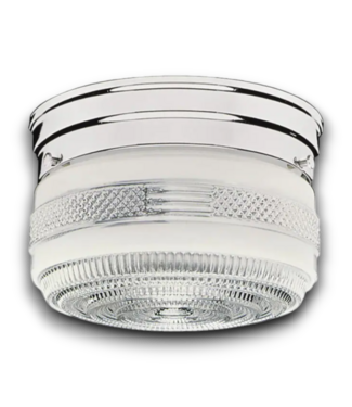 Bud's Warehouse 55207 Polished Chrome White Glass Ceiling Light