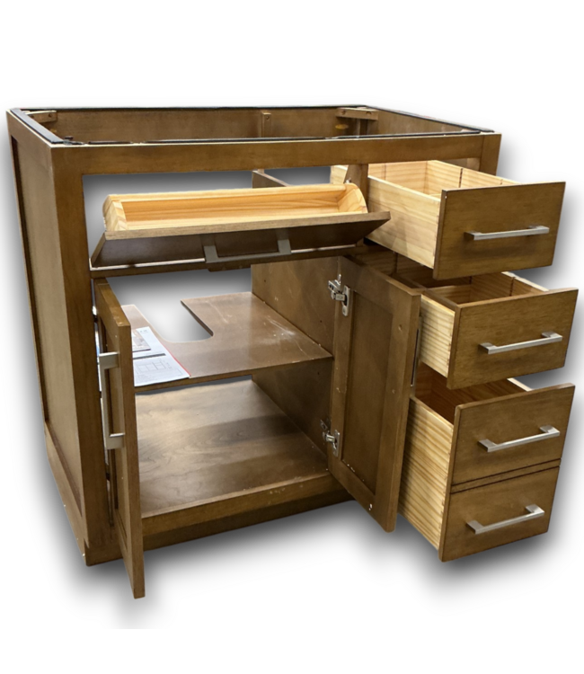 Bud's Warehouse 55214 Athea 36" Almond Latte Bathroom Vanity Base