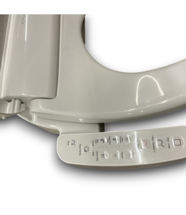 55223 Purewash E580 Plastic White Elongated Heated Bidet Toilet Seat
