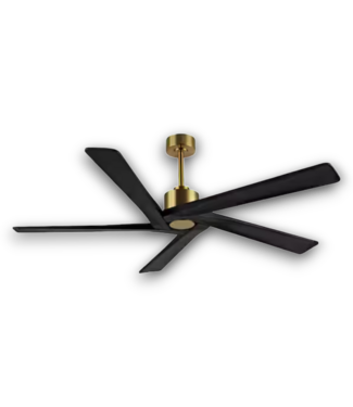 Bud's Warehouse 55226 72” Black Gold Ceiling Fan - 5 Blades