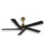 Bud's Warehouse 55226 72” Black Gold Ceiling Fan - 5 Blades