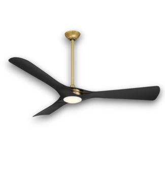 Bud's Warehouse 55233 Bridge 60" Legacy Led Smart Propeller Ceiling Fan Brass And Black