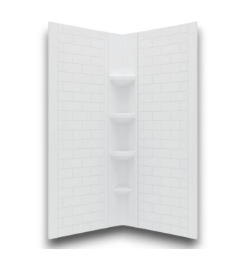 Bud's Warehouse 55236 Elevate Subway Pattern 2 Pc Shower Surround