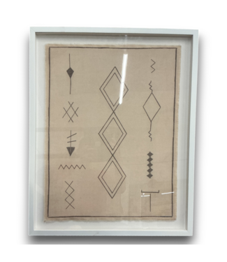 Bud's Warehouse 55240 24 X 80 Framed Tribal Wall Art White Frame