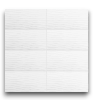 Bud's Warehouse 55243 Hudson Brilliant White Motion Glossy Ceramic Fluted Wall Tile 62 Sq. Ft.