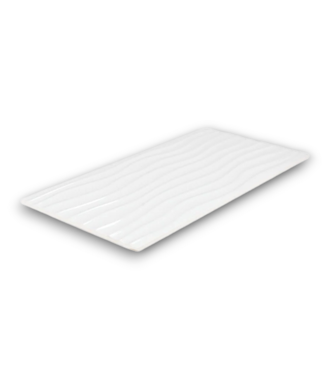 55243 Hudson Brilliant White Motion Glossy Ceramic Fluted Wall Tile 62 Sq. Ft.
