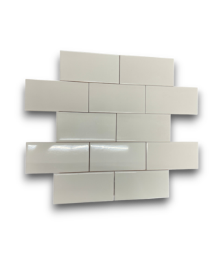 Bud's Warehouse 55250 Glossy Ceramic Subway Wall Tile Hudson Brilliant White 70 Sq. Ft.