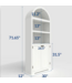 55253 White Arched Storage Cabinet Kitchen Pantry Display