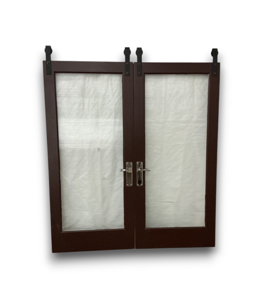 Bud's Warehouse 55266 72 X 80 Double Sliding Barn Door With Glass