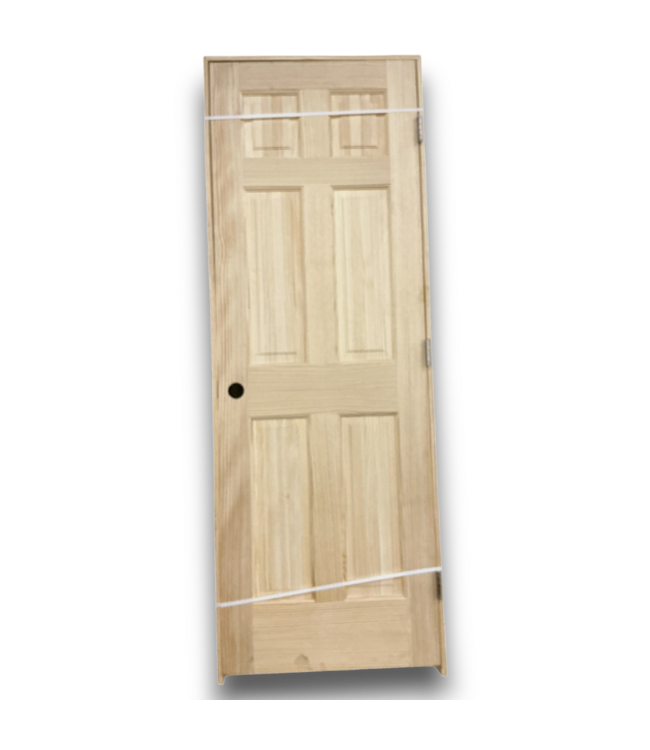 Bud's Warehouse 55268 28 X 80 Natural Wood Prehung Interior Door