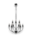 55267 Pict 30" Modern Farmhouse 9-light Matte Black Metal Iron Chandelier