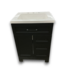 Bud's Warehouse 55270 Matte Black Bathroom Vanity W/top