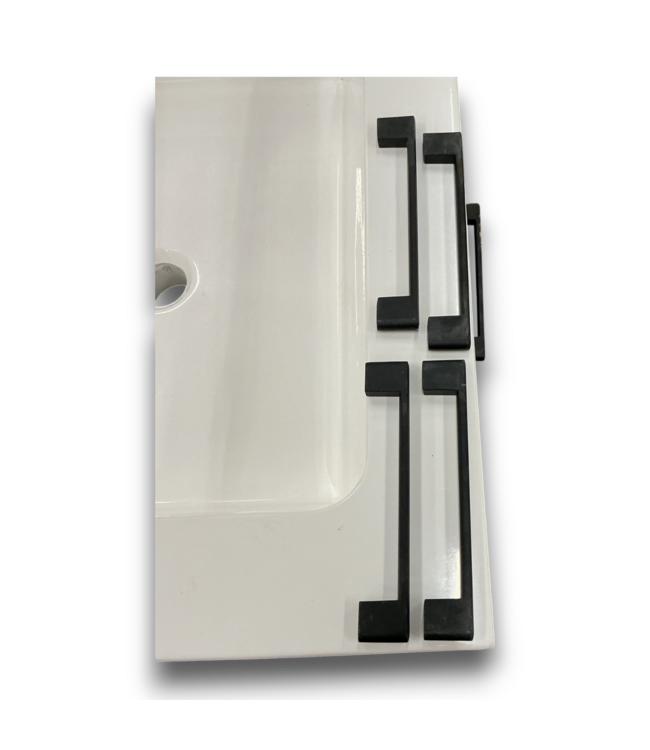 Bud's Warehouse 55270 Matte Black Bathroom Vanity W/top