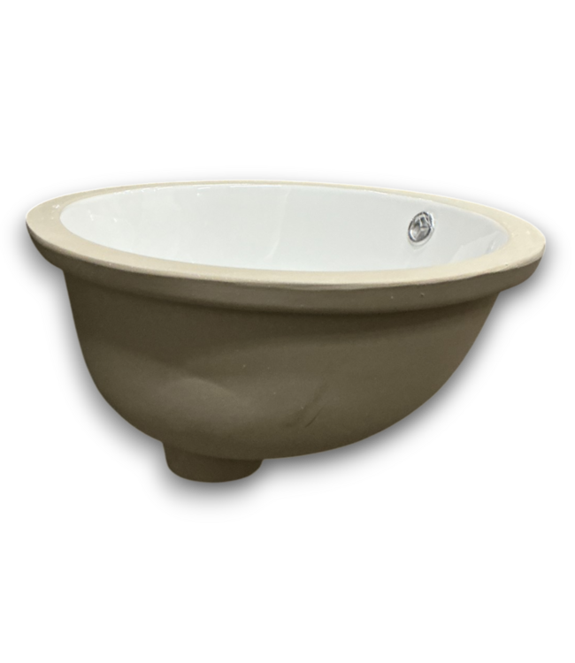 55282 White Oval Undermount Bathroom Sink