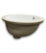 55282 White Oval Undermount Bathroom Sink