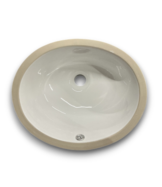 Bud's Warehouse 55282 White Oval Undermount Bathroom Sink