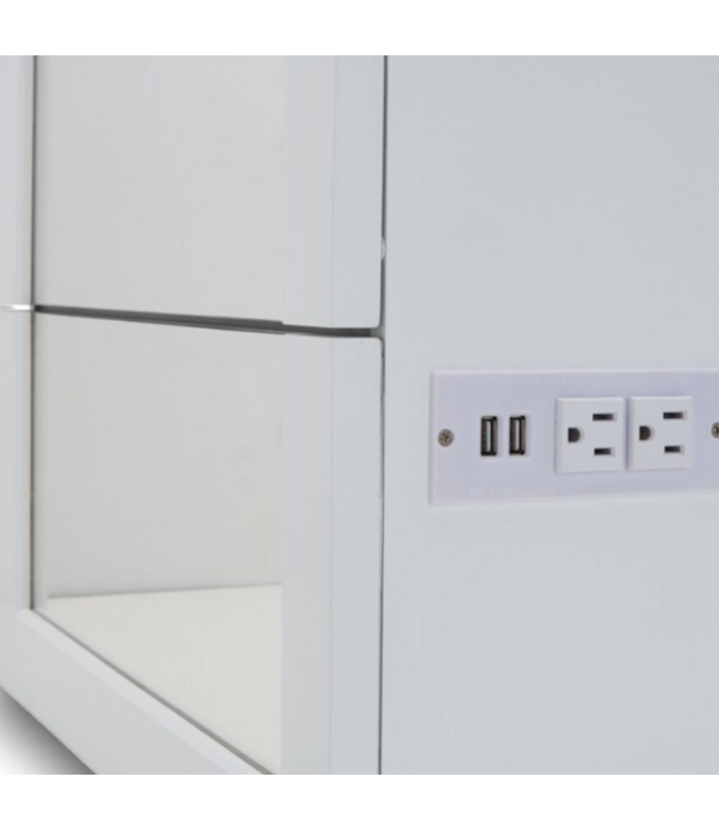 Bud's Warehouse 55284 White Medicine Cabinet W/usb Outlet