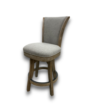 Bud's Warehouse 55293 Heathered Grey Counter Height Upholstered Swivel Bar Stool