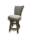 55293 Heathered Grey Counter Height Upholstered Swivel Bar Stool