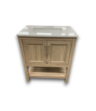 Bud's Warehouse 55295 Holly 30" Latte Brown Bathroom Vanity With Top