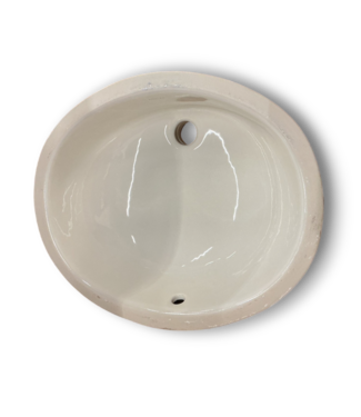 Bud's Warehouse 55289 Biscuit Oval Undermount Bathroom Sink 17"w