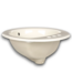 55299 Drop-in Round Biscuit Bathroom Sink 19"