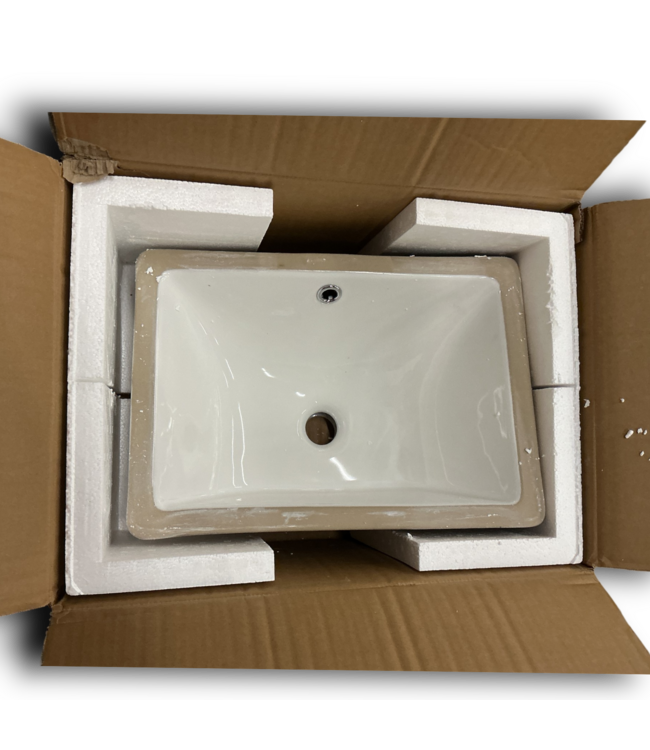 55331 Rectangle Undermount Bathroom Sink 17"