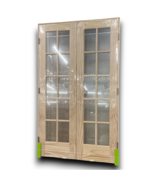 Bud's Warehouse 55341 48 X 80 Full Lite Grid Interior French Doors