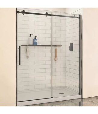 Bud's Warehouse 55329 54 - 58 X 72 Clear Glass Sliding Shower Door