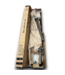 Bud's Warehouse 55353 Aluminum Tan Square Crank Cantilever Patio Umbrella With X Base