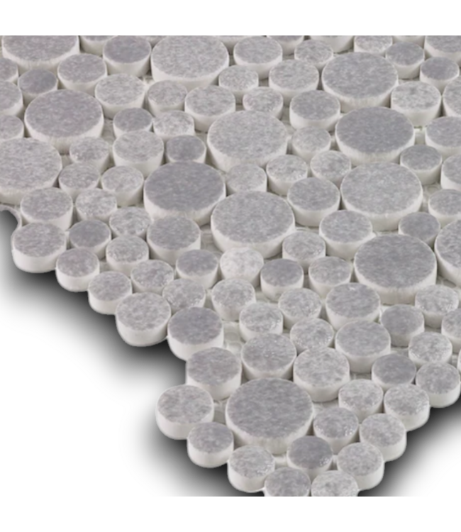 55364 Charcoal Cirque Grey Pebble Mosaic Floor And Wall Tile 10.97 Sq. Ft.
