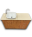 55365 Pecan Bathroom Vanity W/vessel Sink 50"w