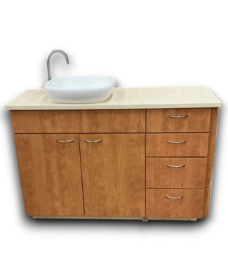 Bud's Warehouse 55365 Pecan Bathroom Vanity W/vessel Sink 50"w