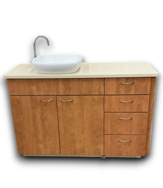 Bud's Warehouse 55365 Pecan Bathroom Vanity W/vessel Sink 50"w