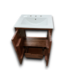55366 Walnut Bathroom Vanity W/sink Top 24"