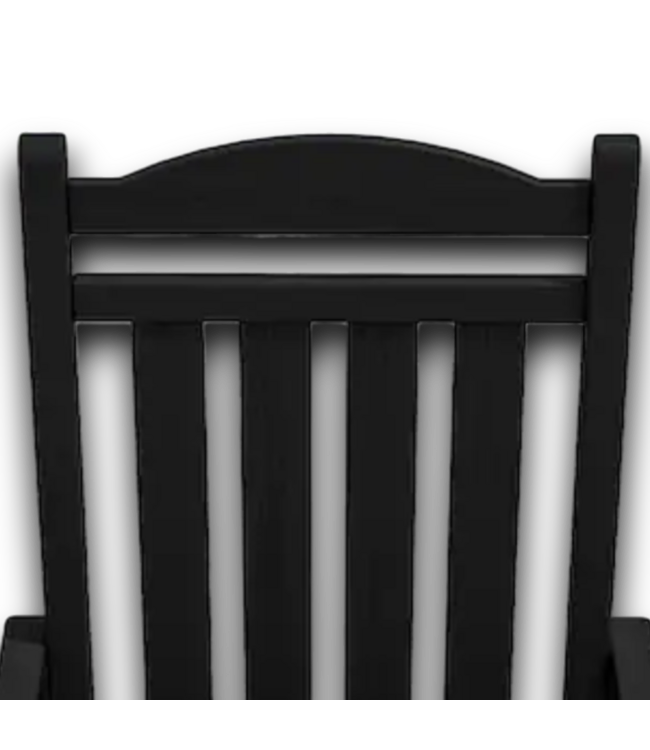 55369 Oversized Ergonomic Patio Rocking Chair Black