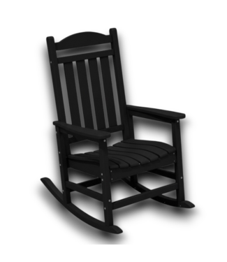 Bud's Warehouse 55369 Oversized Ergonomic Patio Rocking Chair Black