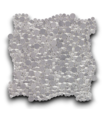 Bud's Warehouse 55364 Charcoal Cirque Grey Pebble Mosaic Floor And Wall Tile 10.97 Sq. Ft.