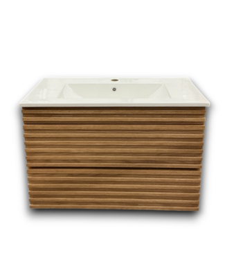 Bud's Warehouse 55382 Elegant Oak Floating Vanity W/top 30"w