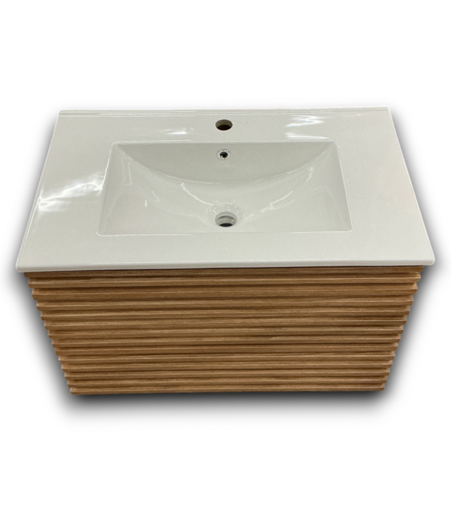 55382 Elegant Oak Floating Vanity W/top 30"w