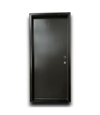 Bud's Warehouse 55383 Prehung Exterior Door Black Exterior White Interior Lh Inswing 34 X 80