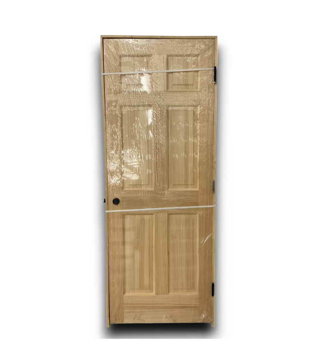55394 30 X 80 Prehung Wood 6 Panel Interior Door