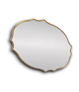 Bud's Warehouse 55395 Gold Oval Mirror