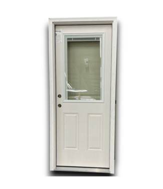 Bud's Warehouse 55396 32 X 80 Prehung Half Lite Exterior Door-blinds