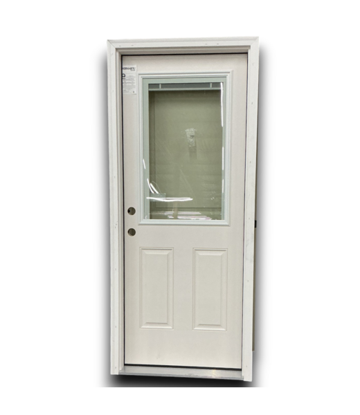 Bud's Warehouse 55396 32 X 80 Prehung Half Lite Exterior Door-blinds