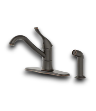 Bud's Warehouse 55402 Wiley Oil Rubbed Bronze Kitchen Faucet And Side Sprayer