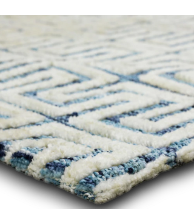 55407 7’ X 10’ Blue And White Rectangular Area Rugs